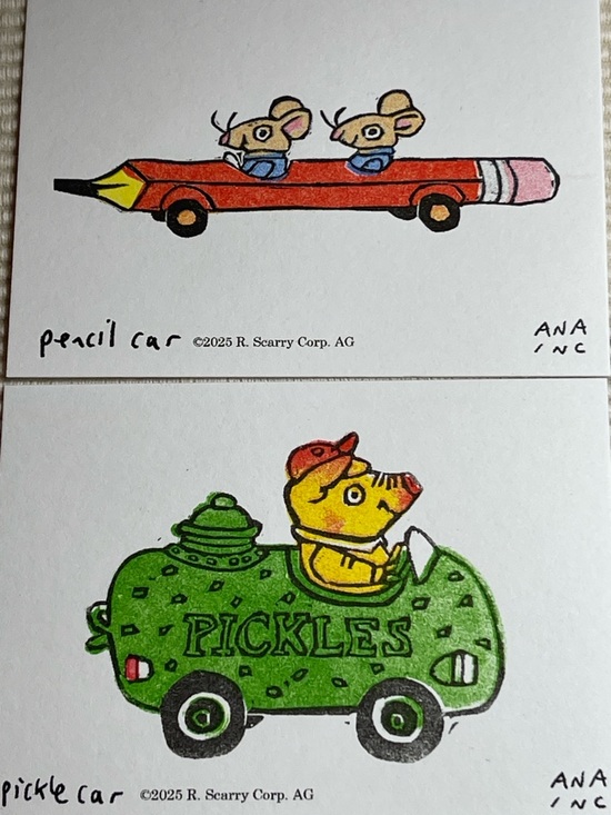 Anastasia Inciardi Mini Print Set (4) - Pencil, Pickle, Doughnut, Banana - Picture 4 of 5